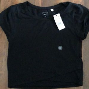 Pacsun black tee crop top